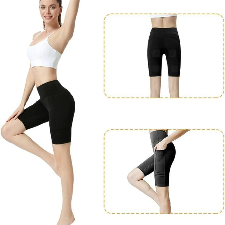 Premium EMS Muscle Stimulation Massage Pants for Weight Loss and Leg Shaping, USB Rechargeable Slimming Yoga Shorts with 6 Modes and Washable Material