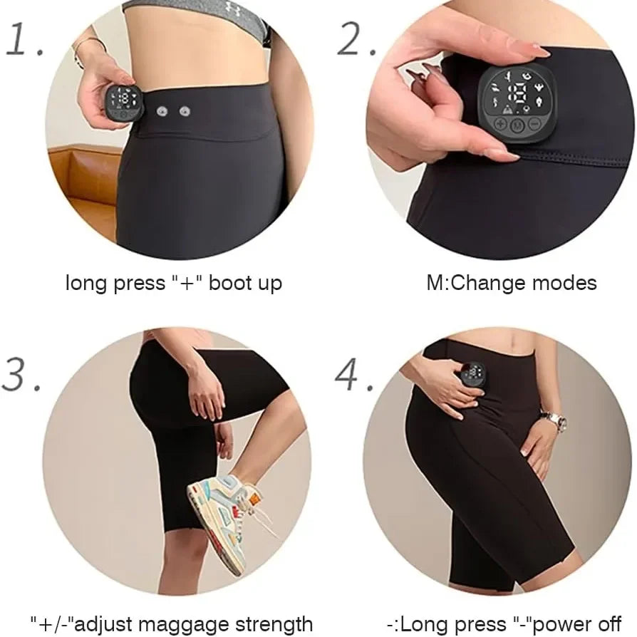 Premium EMS Muscle Stimulation Massage Pants for Weight Loss and Leg Shaping, USB Rechargeable Slimming Yoga Shorts with 6 Modes and Washable Material