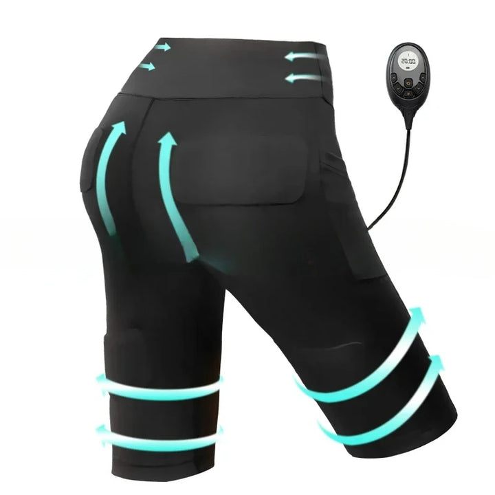 Premium EMS Muscle Stimulation Massage Pants for Weight Loss and Leg Shaping, USB Rechargeable Slimming Yoga Shorts with 6 Modes and Washable Material