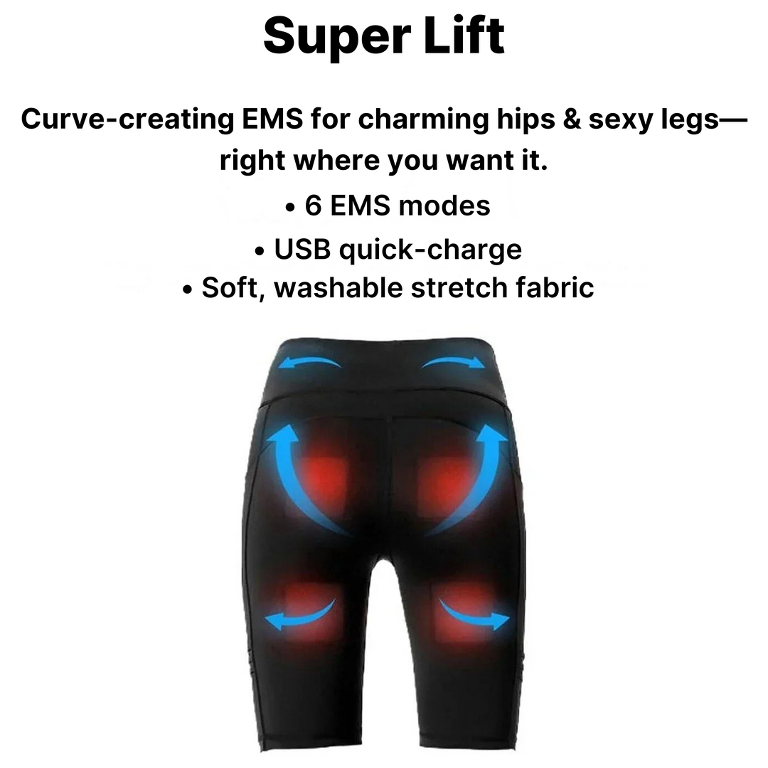 Premium EMS Muscle Stimulation Massage Pants for Weight Loss and Leg Shaping, USB Rechargeable Slimming Yoga Shorts with 6 Modes and Washable Material