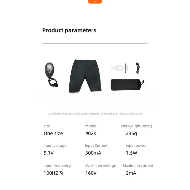 Premium EMS Muscle Stimulation Massage Pants for Weight Loss and Leg Shaping, USB Rechargeable Slimming Yoga Shorts with 6 Modes and Washable Material
