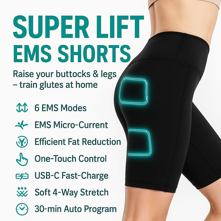 Premium EMS Muscle Stimulation Massage Pants for Weight Loss and Leg Shaping, USB Rechargeable Slimming Yoga Shorts with 6 Modes and Washable Material