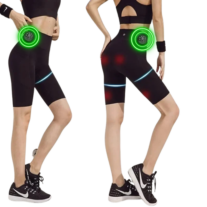 Premium EMS Muscle Stimulation Massage Pants for Weight Loss and Leg Shaping, USB Rechargeable Slimming Yoga Shorts with 6 Modes and Washable Material
