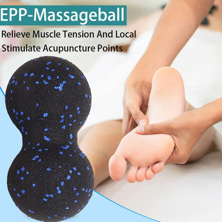 Premium EPP Fascia Massage Foam Rollers & Fitness Balls Set for Deep Tissue, Trigger Point Relief, Muscle Recovery, Yoga Column, and Core Strengthening, High-Density Lacrosse Balls for Back, Neck & Leg Soreness