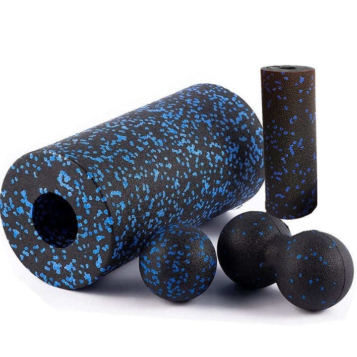 Premium EPP Fascia Massage Foam Rollers & Fitness Balls Set for Deep Tissue, Trigger Point Relief, Muscle Recovery, Yoga Column, and Core Strengthening, High-Density Lacrosse Balls for Back, Neck & Leg Soreness