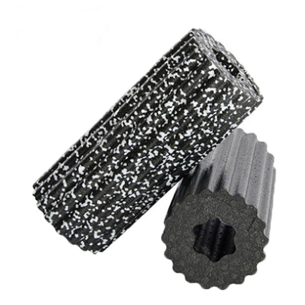 Premium EPP Foam Roller for Muscle Relaxation, Yoga Column, High Hardness, Hollow Shaft, Lean Leg Fitness, Plum Shaped Design, Smooth Surface, Black & Red, 30x15x15cm