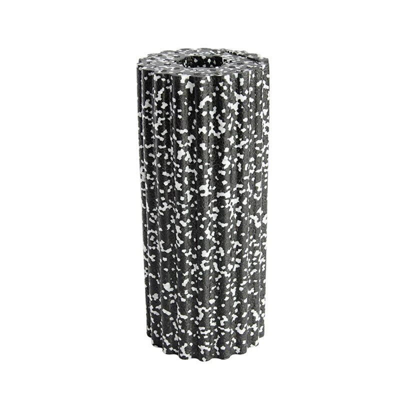 Premium EPP Foam Roller for Muscle Relaxation, Yoga Column, High Hardness, Hollow Shaft, Lean Leg Fitness, Plum Shaped Design, Smooth Surface, Black & Red, 30x15x15cm