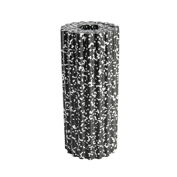 Premium EPP Foam Roller for Muscle Relaxation, Yoga Column, High Hardness, Hollow Shaft, Lean Leg Fitness, Plum Shaped Design, Smooth Surface, Black & Red, 30x15x15cm