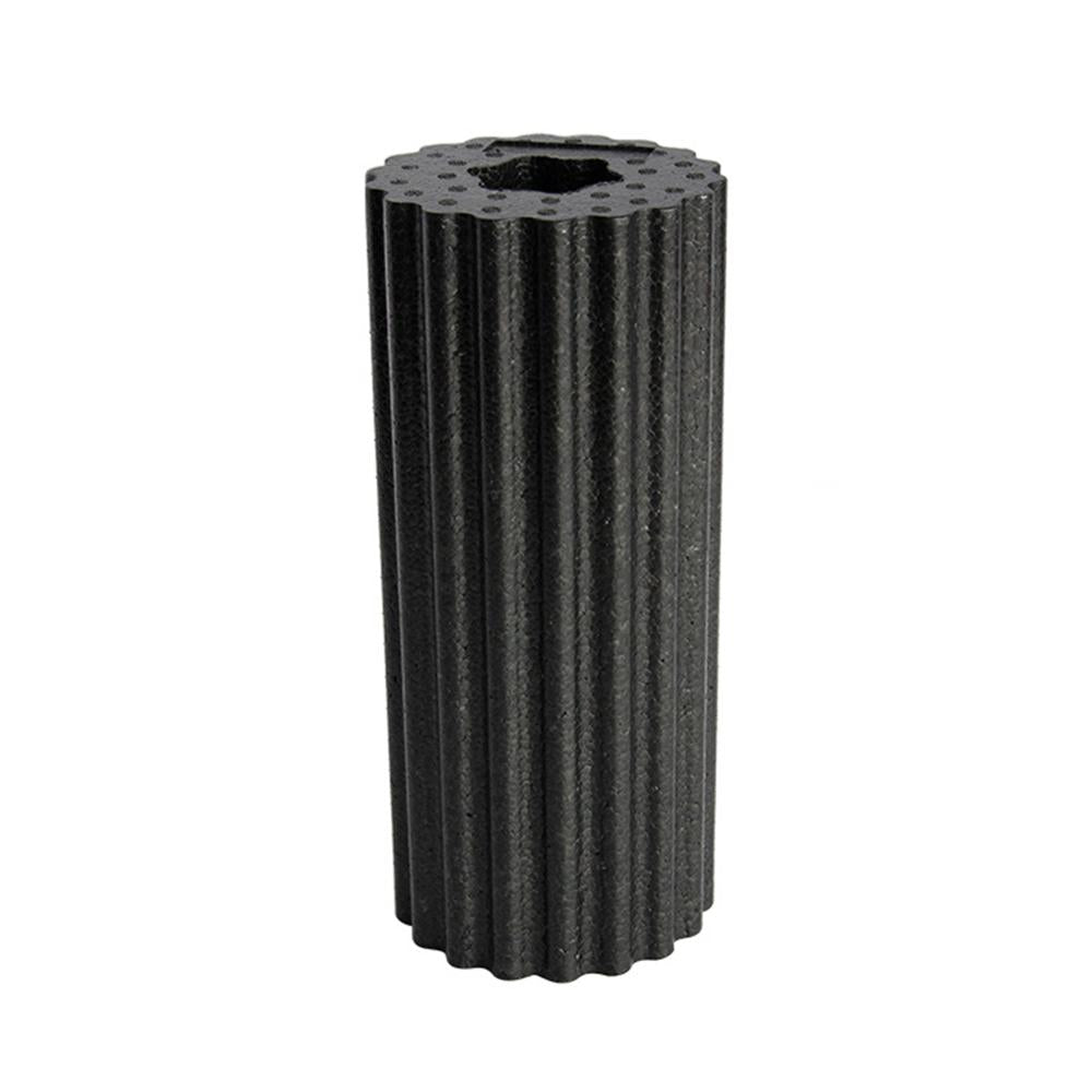 Premium EPP Foam Roller for Muscle Relaxation, Yoga Column, High Hardness, Hollow Shaft, Lean Leg Fitness, Plum Shaped Design, Smooth Surface, Black & Red, 30x15x15cm
