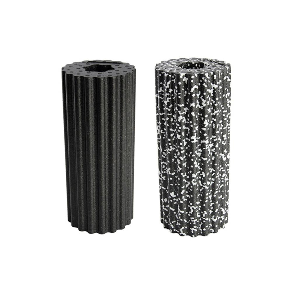 Premium EPP Foam Roller for Muscle Relaxation, Yoga Column, High Hardness, Hollow Shaft, Lean Leg Fitness, Plum Shaped Design, Smooth Surface, Black & Red, 30x15x15cm