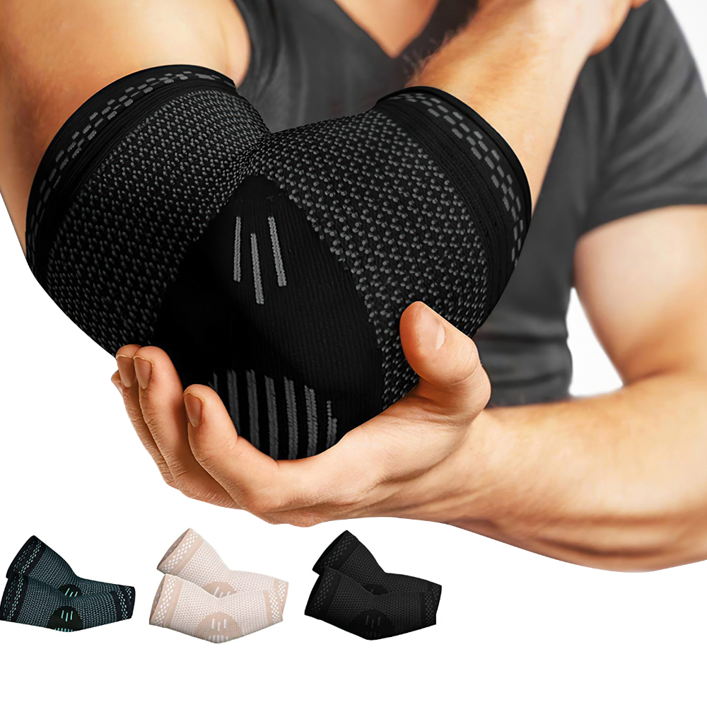 Premium Elastic Elbow Brace for Sports, Compression Arm Sleeve, Breathable Elbow Pads for Safety and Support, Adjustable Sports Protection for Arm Injuries – 1PC