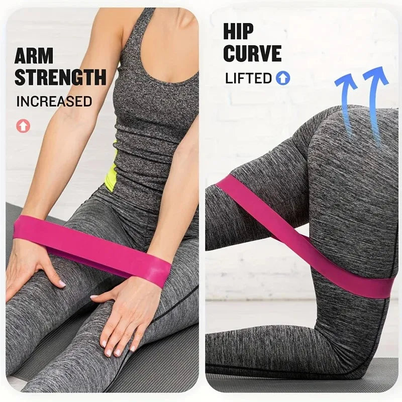 Premium Elastic Resistance Loop Bands – Yoga & Fitness Training Bands for Strength, Cardio and Flexibility Exercises