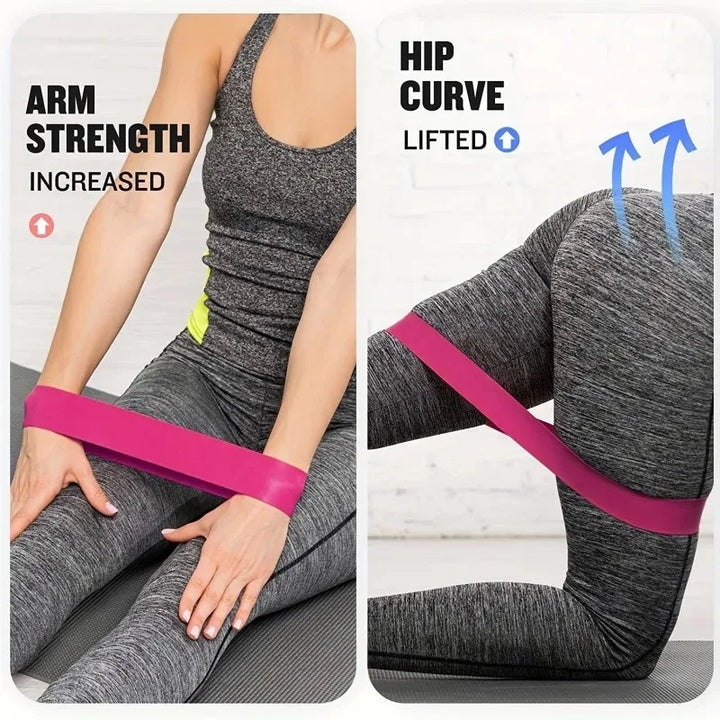 Premium Elastic Resistance Loop Bands – Yoga & Fitness Training Bands for Strength, Cardio and Flexibility Exercises