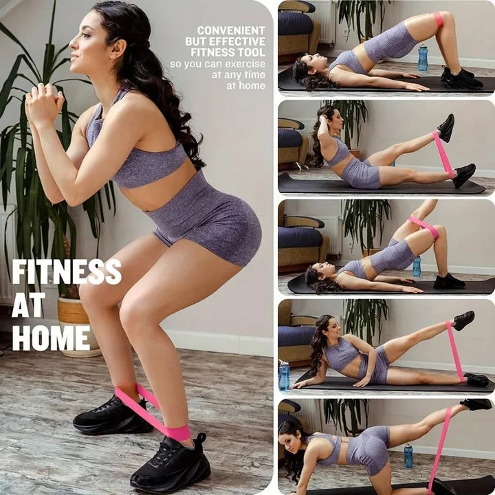 Premium Elastic Resistance Loop Bands – Yoga & Fitness Training Bands for Strength, Cardio and Flexibility Exercises