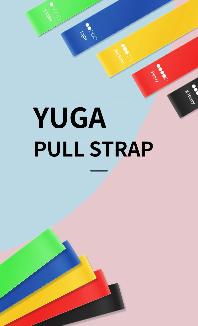 Premium Elastic Resistance Loop Bands – Yoga & Fitness Training Bands for Strength, Cardio and Flexibility Exercises