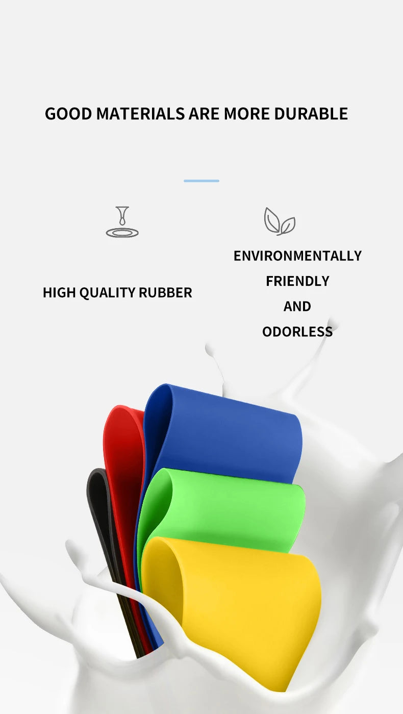 Premium Elastic Resistance Loop Bands – Yoga & Fitness Training Bands for Strength, Cardio and Flexibility Exercises
