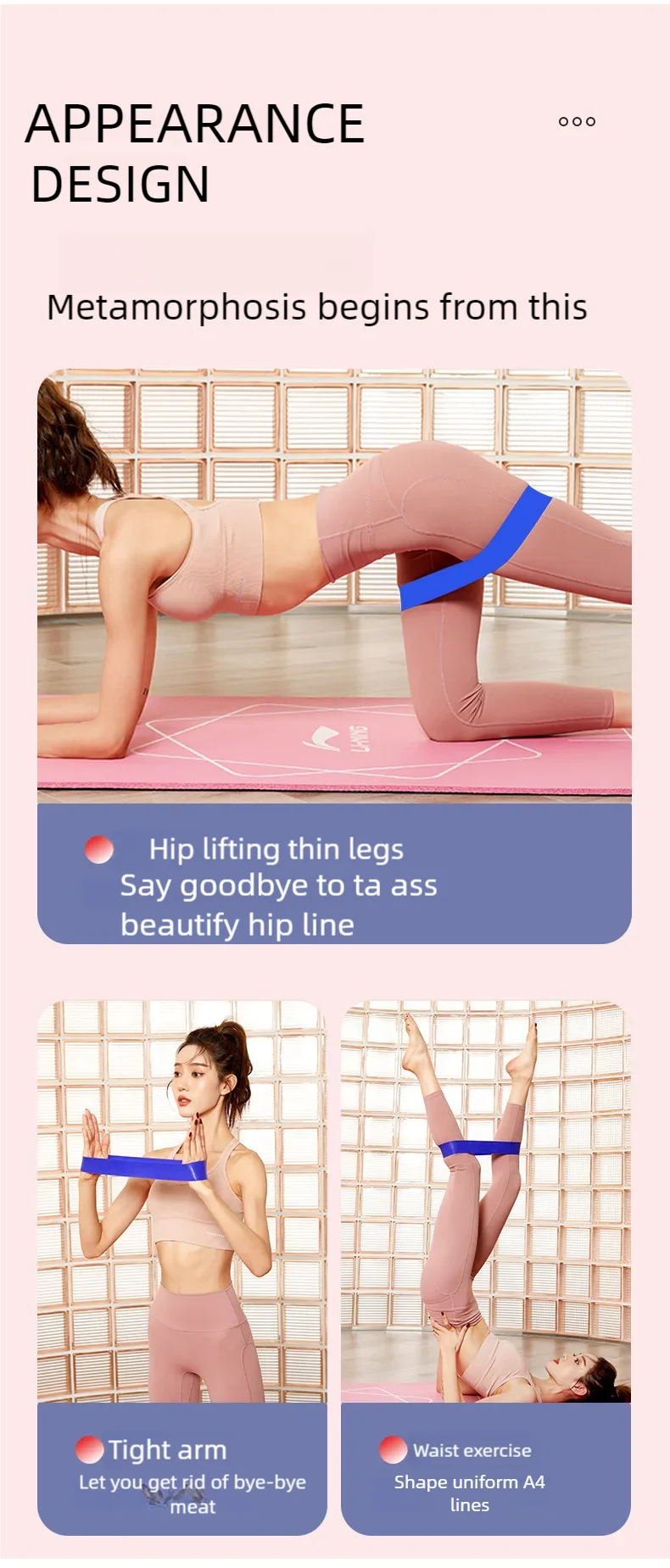 Premium Elastic Resistance Loop Bands – Yoga & Fitness Training Bands for Strength, Cardio and Flexibility Exercises
