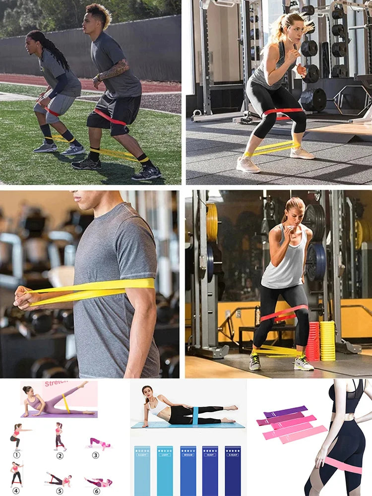Premium Elastic Resistance Loop Bands – Yoga & Fitness Training Bands for Strength, Cardio and Flexibility Exercises