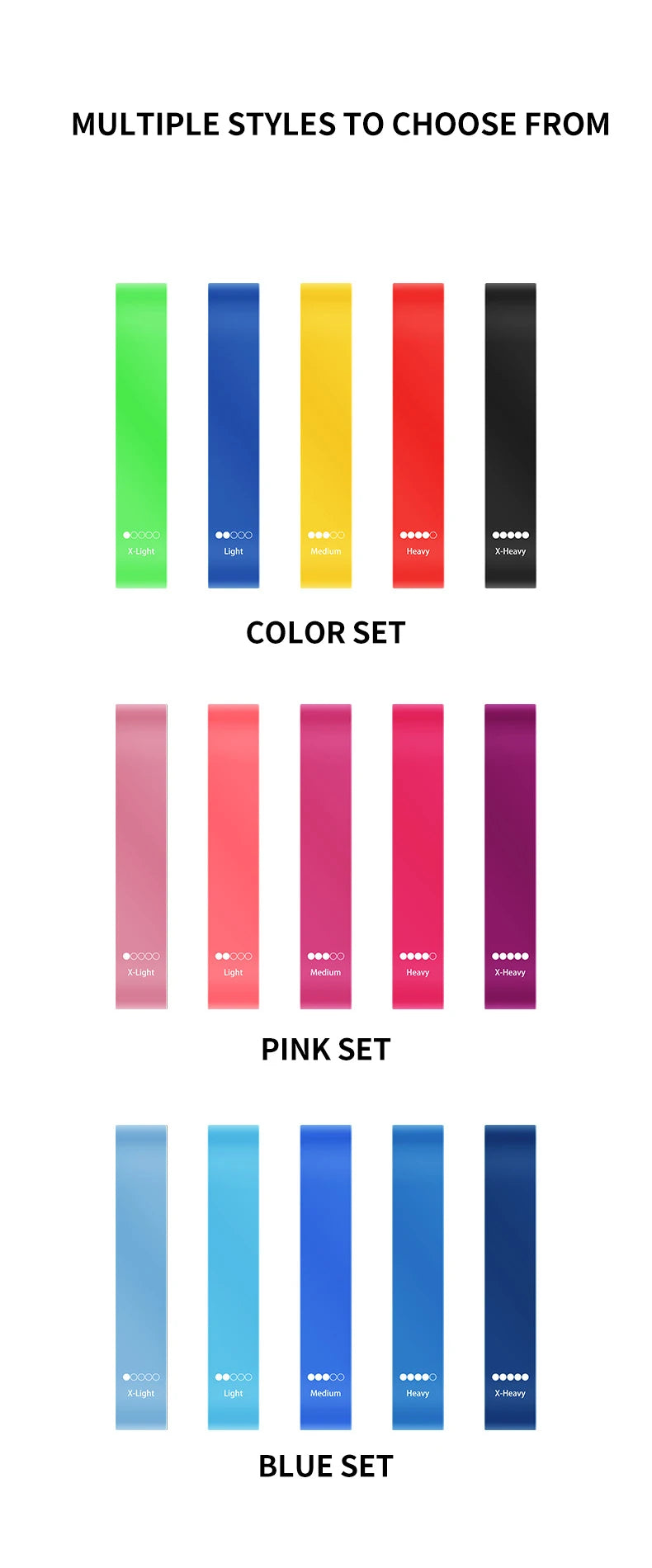 Premium Elastic Resistance Loop Bands – Yoga & Fitness Training Bands for Strength, Cardio and Flexibility Exercises