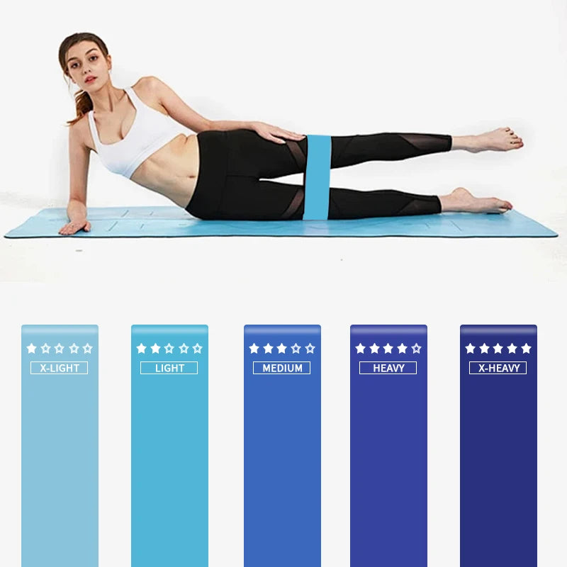 Premium Elastic Resistance Loop Bands – Yoga & Fitness Training Bands for Strength, Cardio and Flexibility Exercises