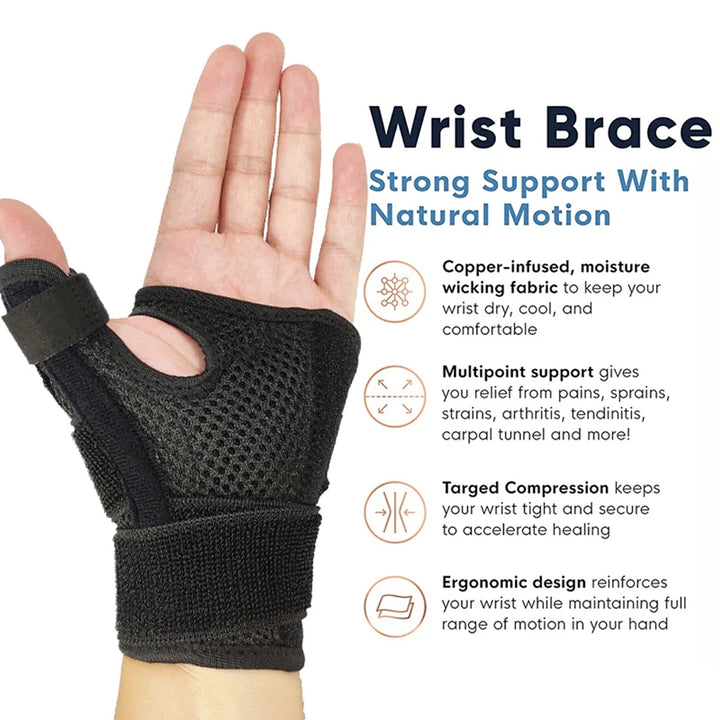 Premium Elastic Thumb Support Brace for Arthritis & Tendonitis Pain Relief, Splashproof Compression Sleeve for Daily Use, Soft Lightweight Design for Computer Use, Cooking, Gardening & Sports – 2 PCS, Fits Left & Right Hands
