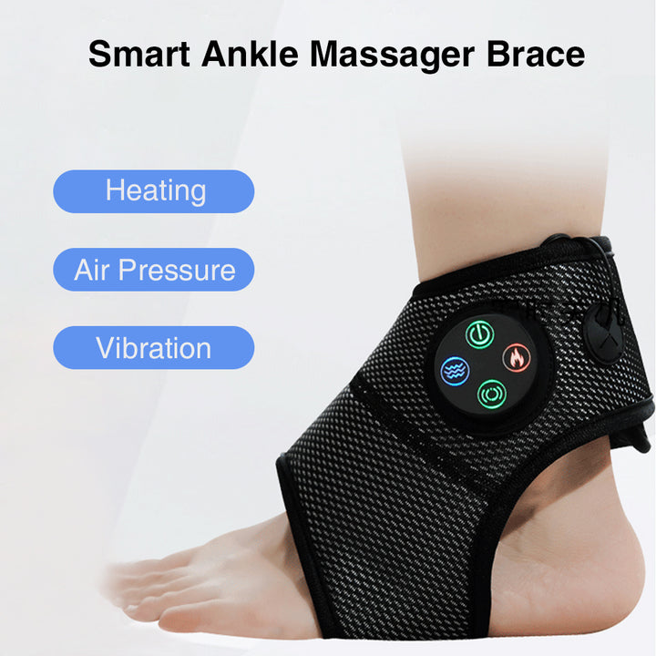 Premium Electric Ankle Massager for Pain Relief - Air Compression Foot Massager with Adjustable Intensity, USB Rechargeable, Lightweight Ankle Brace for Relaxation and Health Care