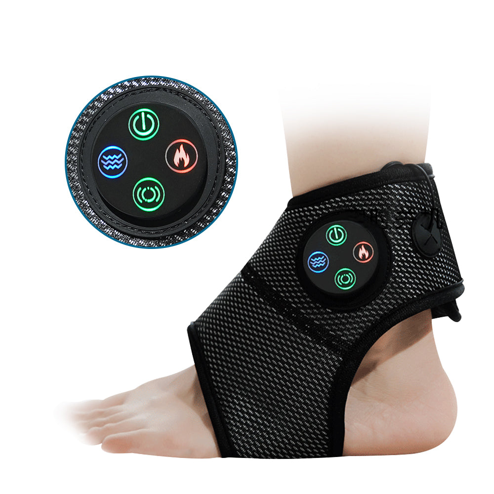 Premium Electric Ankle Massager for Pain Relief - Air Compression Foot Massager with Adjustable Intensity, USB Rechargeable, Lightweight Ankle Brace for Relaxation and Health Care