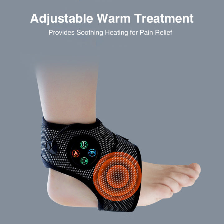 Premium Electric Ankle Massager for Pain Relief - Air Compression Foot Massager with Adjustable Intensity, USB Rechargeable, Lightweight Ankle Brace for Relaxation and Health Care