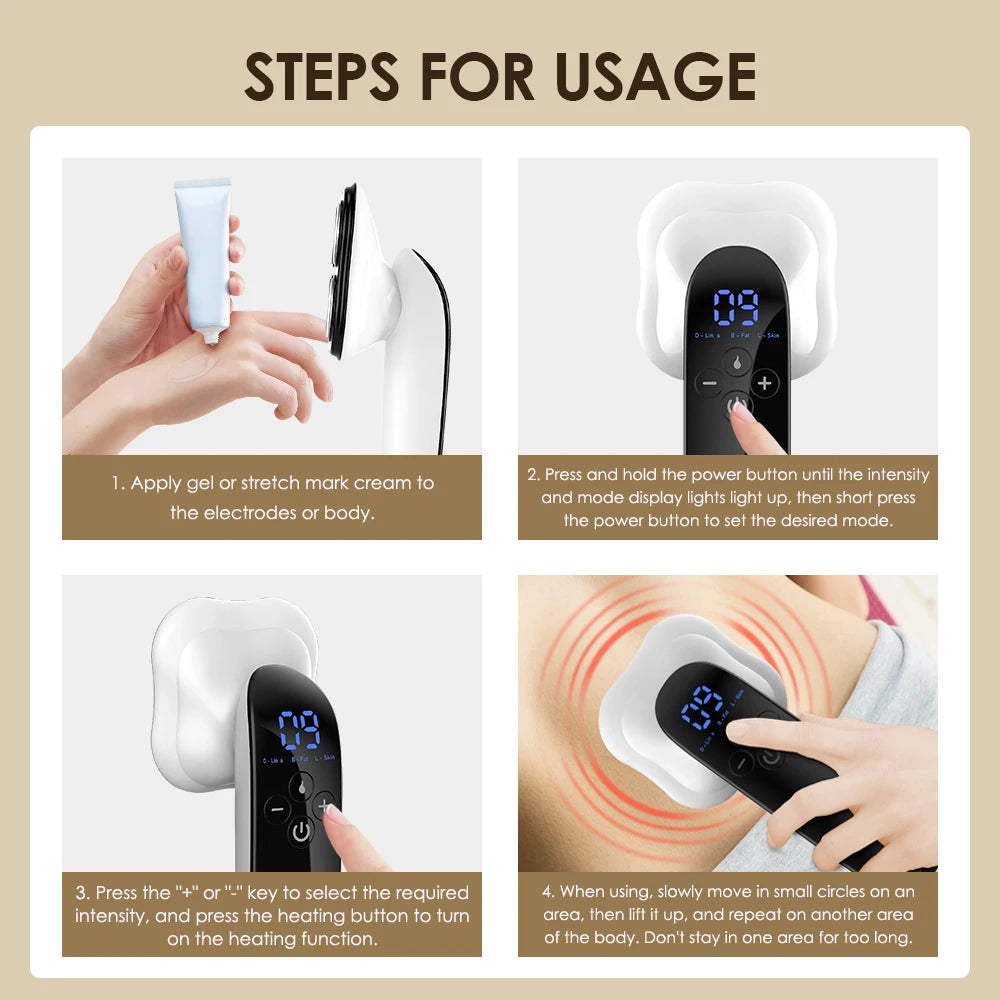 Premium Electric Body Massage Device – Rechargeable Handheld Massager with Heat Function and Adjustable Intensity