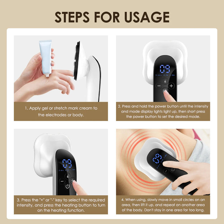 Premium Electric Body Massage Device – Rechargeable Handheld Massager with Heat Function and Adjustable Intensity