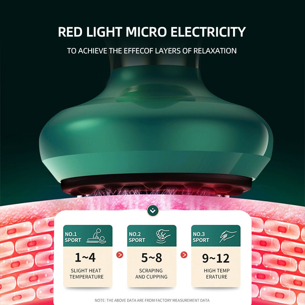 Premium Electric Cupping Massager - 12-Level Vacuum Suction, Infrared Heating, Anti-Cellulite, Body Slimming Therapy, Pain-Free Gua Sha & Scraping