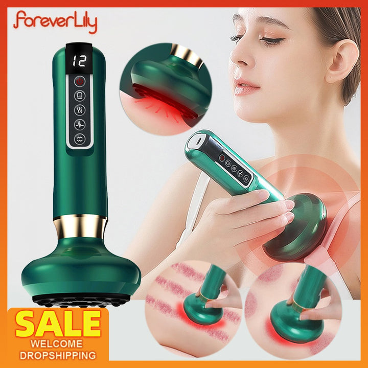 Premium Electric Cupping Massager - 12-Level Vacuum Suction, Infrared Heating, Anti-Cellulite, Body Slimming Therapy, Pain-Free Gua Sha & Scraping