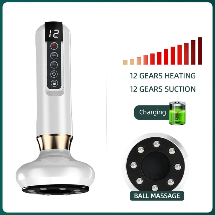 Premium Electric Cupping Massager - 12-Level Vacuum Suction, Infrared Heating, Anti-Cellulite, Body Slimming Therapy, Pain-Free Gua Sha & Scraping