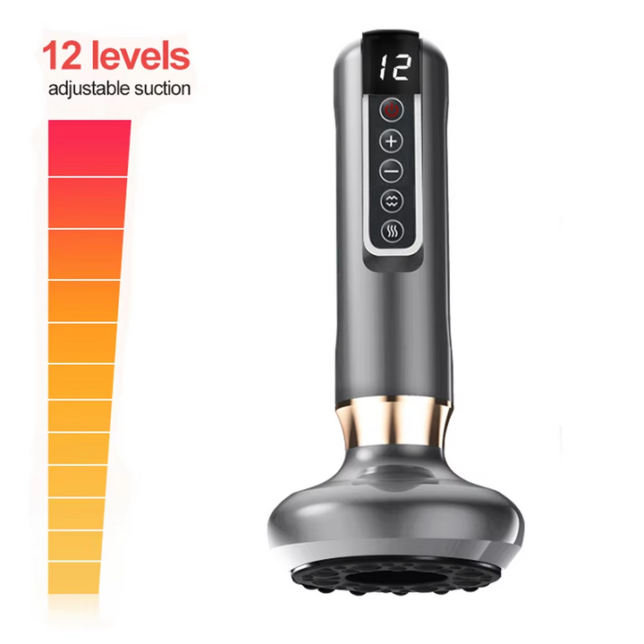 Premium Electric Cupping Massager - 12-Level Vacuum Suction, Infrared Heating, Anti-Cellulite, Body Slimming Therapy, Pain-Free Gua Sha & Scraping