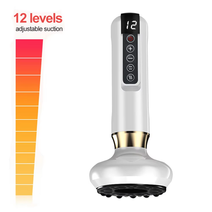 Premium Electric Cupping Massager - 12-Level Vacuum Suction, Infrared Heating, Anti-Cellulite, Body Slimming Therapy, Pain-Free Gua Sha & Scraping