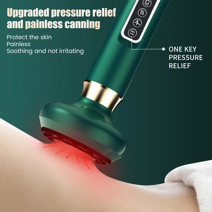 Premium Electric Cupping Massager - 12-Level Vacuum Suction, Infrared Heating, Anti-Cellulite, Body Slimming Therapy, Pain-Free Gua Sha & Scraping