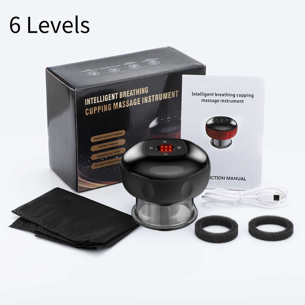 Premium Electric Cupping Therapy Set – Rechargeable Gua Sha Massager, 12-Level Vacuum Suction, Fat Burning & Slimming, Red Light Heating
