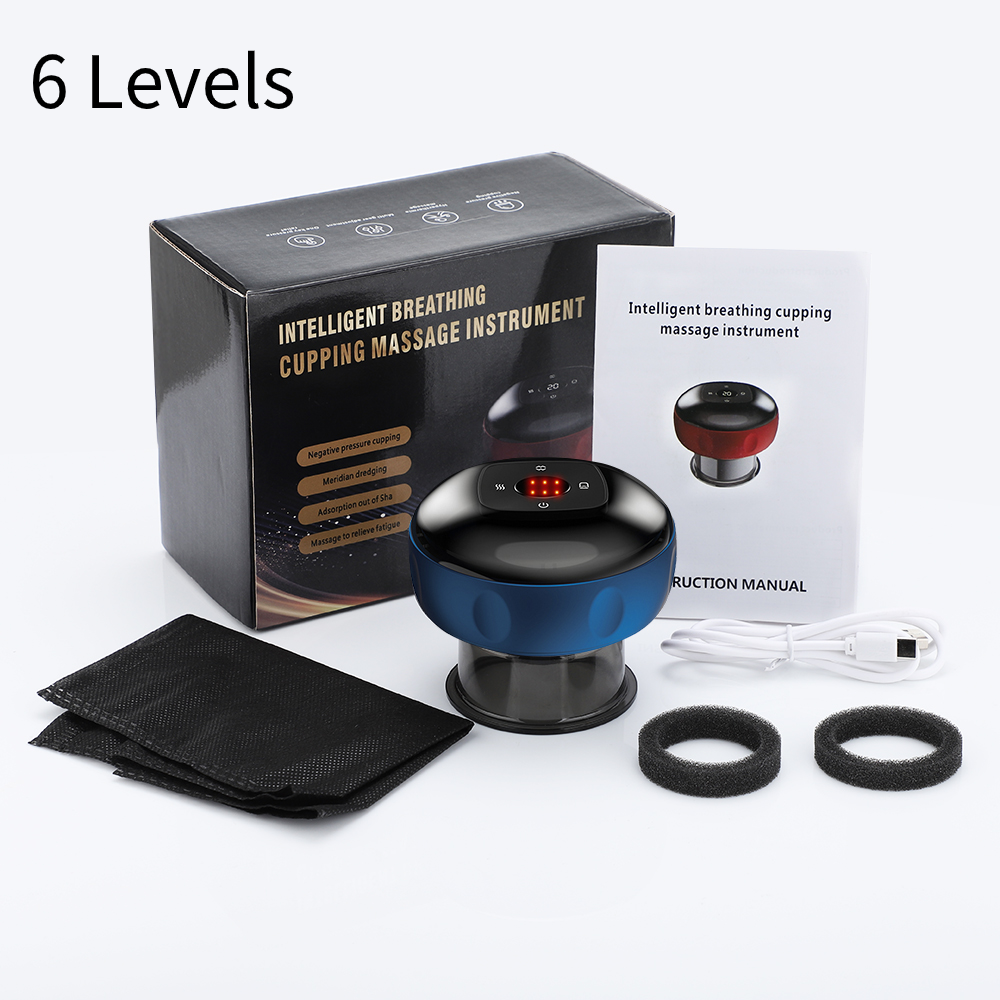 Premium Electric Cupping Therapy Set – Rechargeable Gua Sha Massager, 12-Level Vacuum Suction, Fat Burning & Slimming, Red Light Heating