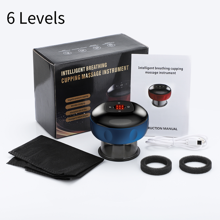 Premium Electric Cupping Therapy Set – Rechargeable Gua Sha Massager, 12-Level Vacuum Suction, Fat Burning & Slimming, Red Light Heating