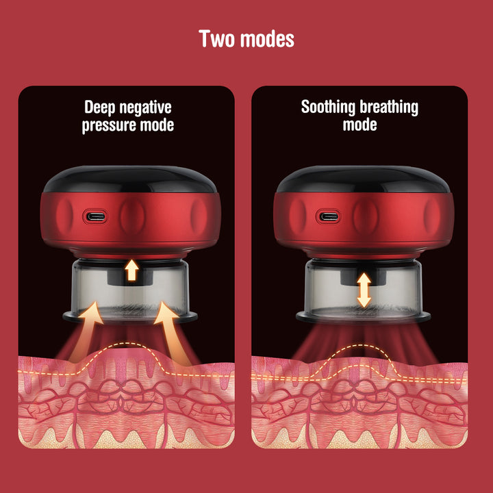 Premium Electric Cupping Therapy Set – Rechargeable Gua Sha Massager, 12-Level Vacuum Suction, Fat Burning & Slimming, Red Light Heating