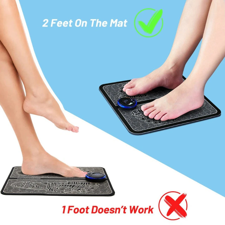 Premium Electric EMS Foot Massager Pad with Remote Control - Acupoint Stimulation, Pain Relief, Muscle Relaxation, 8 Modes, 19 Intensity Levels, Portable Massage Mat for Feet & Legs