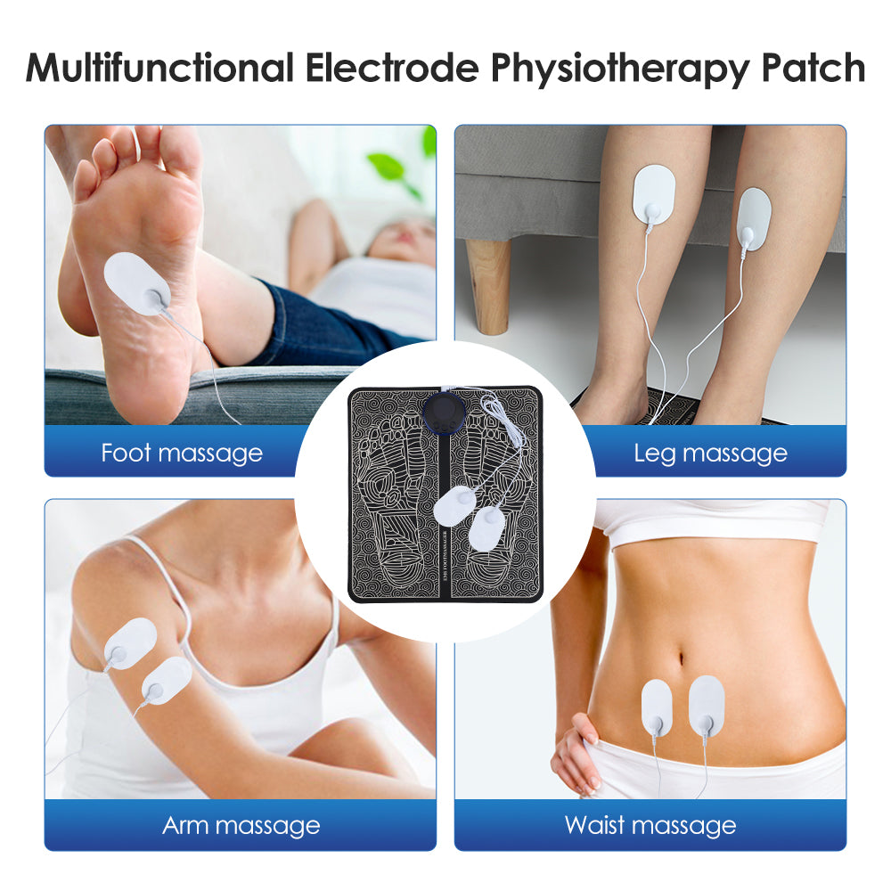 Premium Electric EMS Foot Massager Pad with Remote Control - Acupoint Stimulation, Pain Relief, Muscle Relaxation, 8 Modes, 19 Intensity Levels, Portable Massage Mat for Feet & Legs