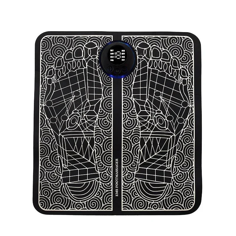 Premium Electric EMS Foot Massager Pad with Remote Control - Acupoint Stimulation, Pain Relief, Muscle Relaxation, 8 Modes, 19 Intensity Levels, Portable Massage Mat for Feet & Legs