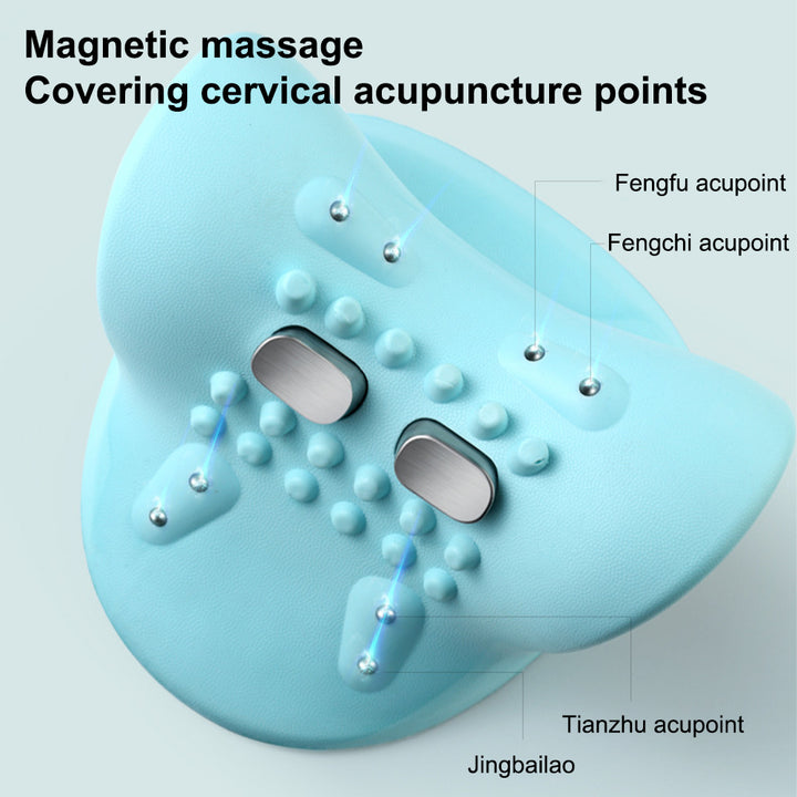 Premium Electric EMS Neck Massager with Heated Neck Stretcher, Vibration and Infrared Airbag Cervical Spine Support for Pain Relief and Cervical Repair Therapy