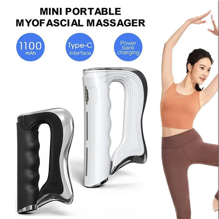Premium Electric Fascia Massager with NMES Muscle Stimulation, Gua Sha Scraping Tool for Lymphatic Drainage & Pain Relief, Full Body Tissue Massage