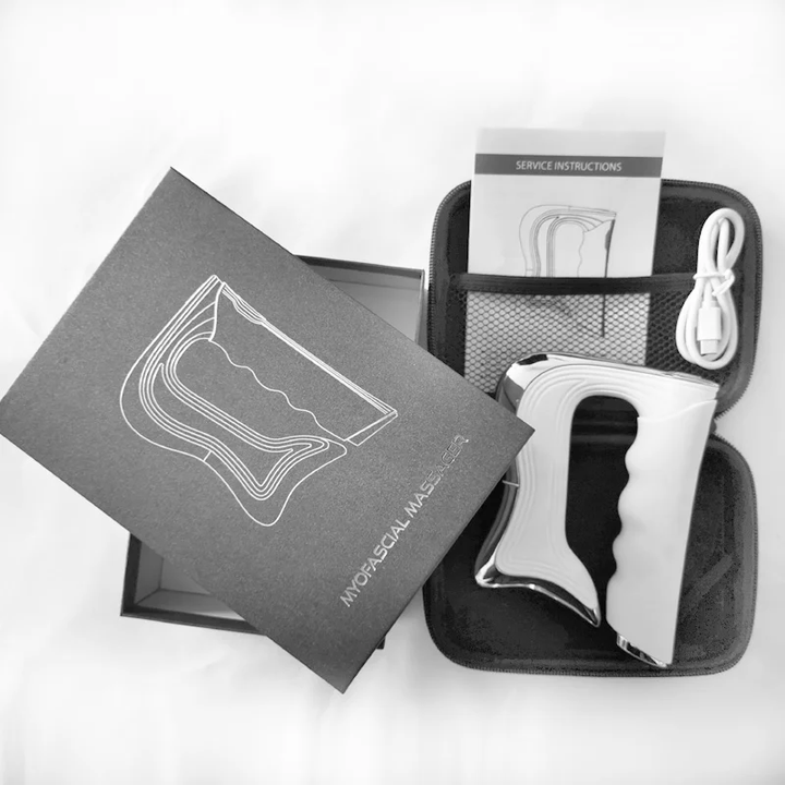 Premium Electric Fascia Massager with NMES Muscle Stimulation, Gua Sha Scraping Tool for Lymphatic Drainage & Pain Relief, Full Body Tissue Massage