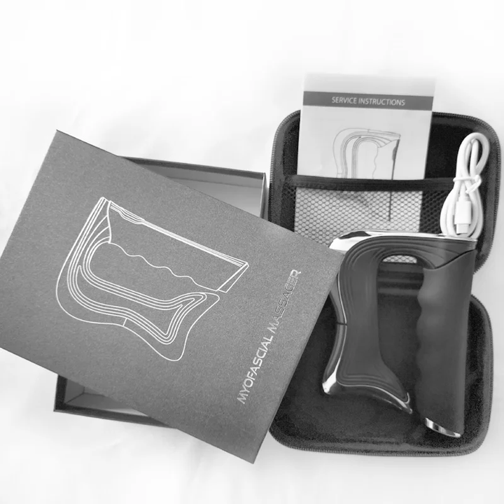 Premium Electric Fascia Massager with NMES Muscle Stimulation, Gua Sha Scraping Tool for Lymphatic Drainage & Pain Relief, Full Body Tissue Massage