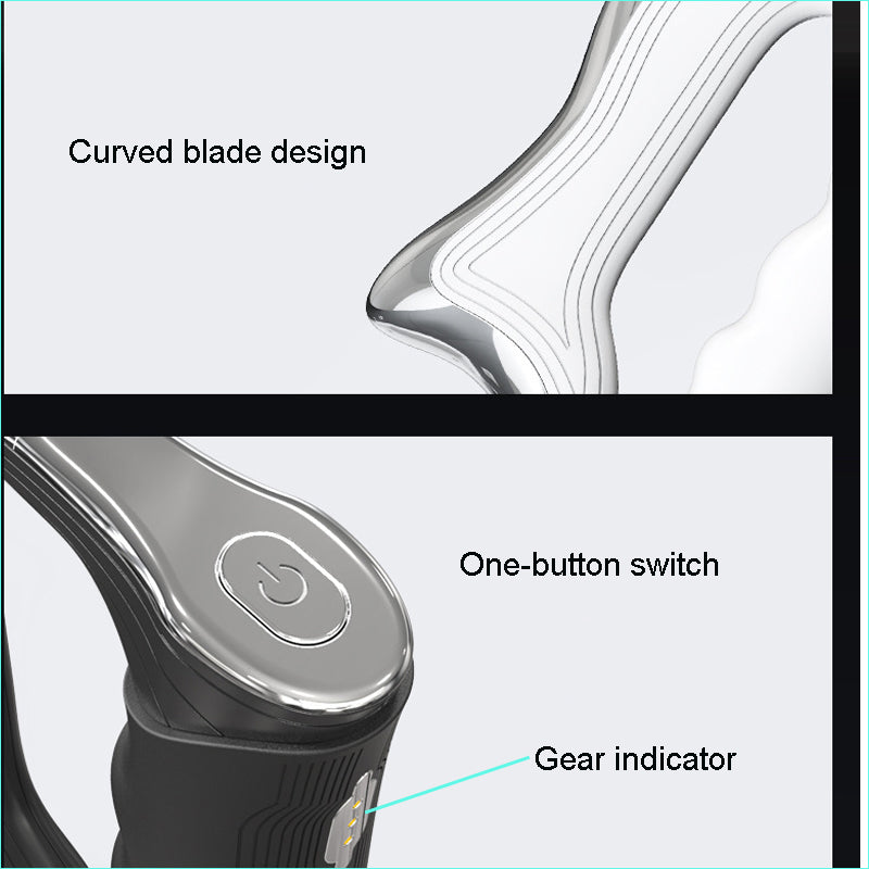 Premium Electric Fascia Massager with NMES Muscle Stimulation, Gua Sha Scraping Tool for Lymphatic Drainage & Pain Relief, Full Body Tissue Massage