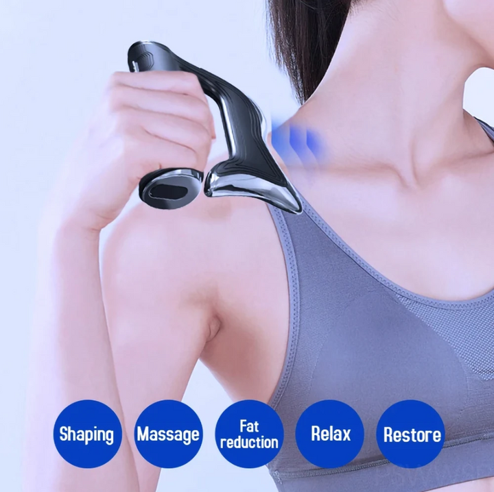 Premium Electric Fascia Massager with NMES Muscle Stimulation, Gua Sha Scraping Tool for Lymphatic Drainage & Pain Relief, Full Body Tissue Massage
