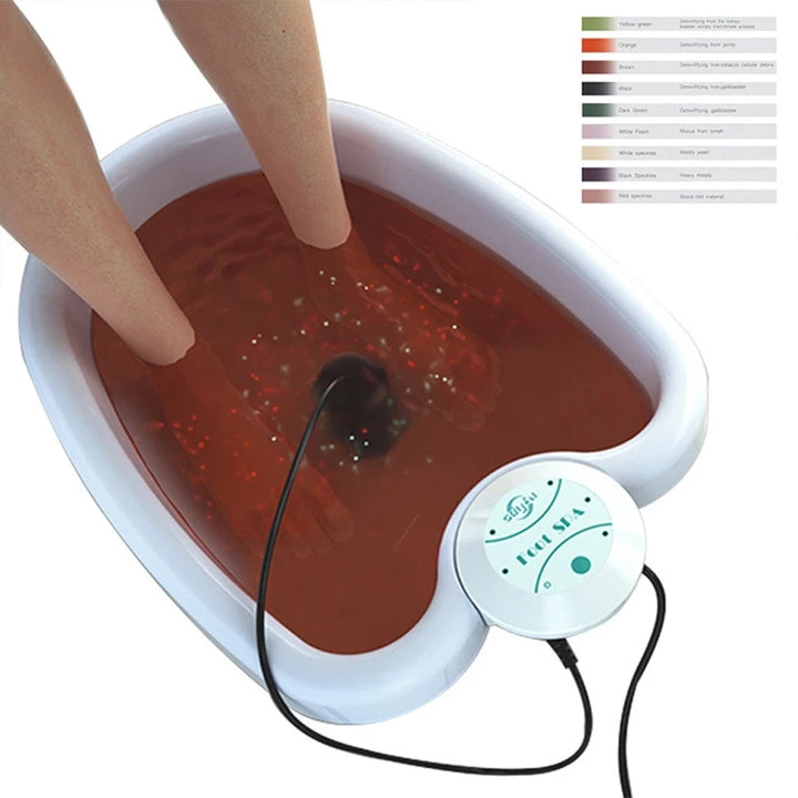 Premium Electric Foot Spa Massager – Mini Ionic Detox Bath with Vibrating Whirlpool & Pressotherapy, Aqua Cleanse for Relaxation and Foot Pain Relief